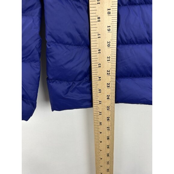 Eddie Bauer Jacket Womens Medium Blue Down EB650 Fill Feather Puffer Lightweight - Picture 5 of 16